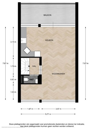Floorplan - Herman Boerhaavelaan 23, 7415 ET Deventer